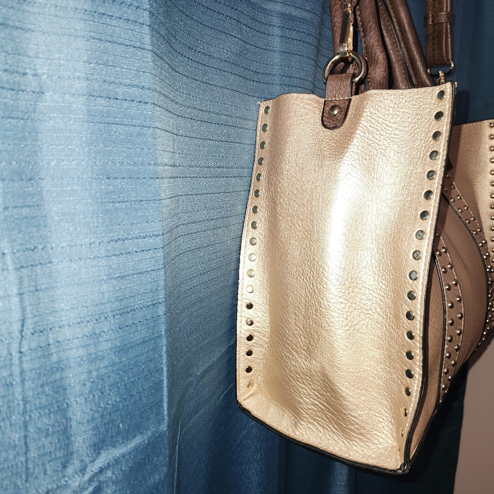 Gold Studded Handbag - Picture 5 of 6